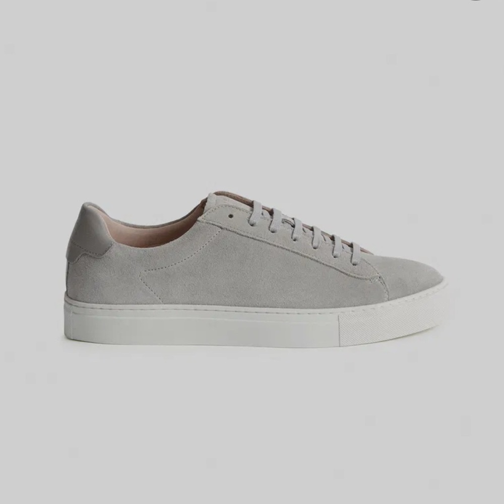 Gray Suede Sneakers Reiss